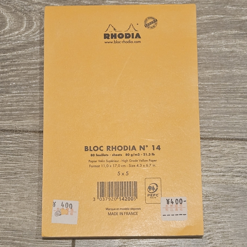 🔥4/$20 Rhodia Orange Grid Notepad - Picture 3 of 4